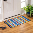 Bright Stripe Indoor/Outdoor Hooked Rug 24"x42"