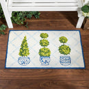 Topiary Trio Indoor/Outdoor Hooked Rug 24"x42"