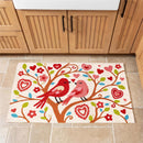 Lovebirds in Bloom Indoor/Outdoor Hooked Rug 24"x42"