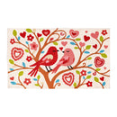 Lovebirds in Bloom Indoor/Outdoor Hooked Rug 24"x42"