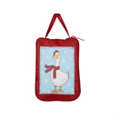 Holly Homestead Tote Foldable Compact, "Christmas Goose On The Loose," 15.5"L x 4.5"W x 16.5"H