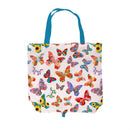 Cottage Garden Tote Foldable Compact Tote Bag, Butterflies, 15.5"L x 4.5"W x 16.5"H