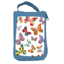 Cottage Garden Tote Foldable Compact Tote Bag, Butterflies, 15.5"L x 4.5"W x 16.5"H