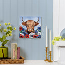American Classic Highland Cow Indoor Wall Décor, Wood, 12"x12"
