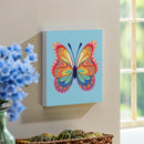 Bunny Blooms Indoor Wall Decor, Blue Butterfly, 12" L x 12" H