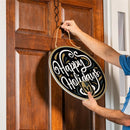Vegas Golden Knights Holiday Round Door Decor with Hanging Rope, 18x18