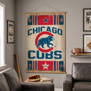 Chicago Cubs, Canvas Wall Tapestry, Large, 54x36