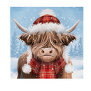 Holly Homestead Highland Cow Wall Decor, 12"x12"