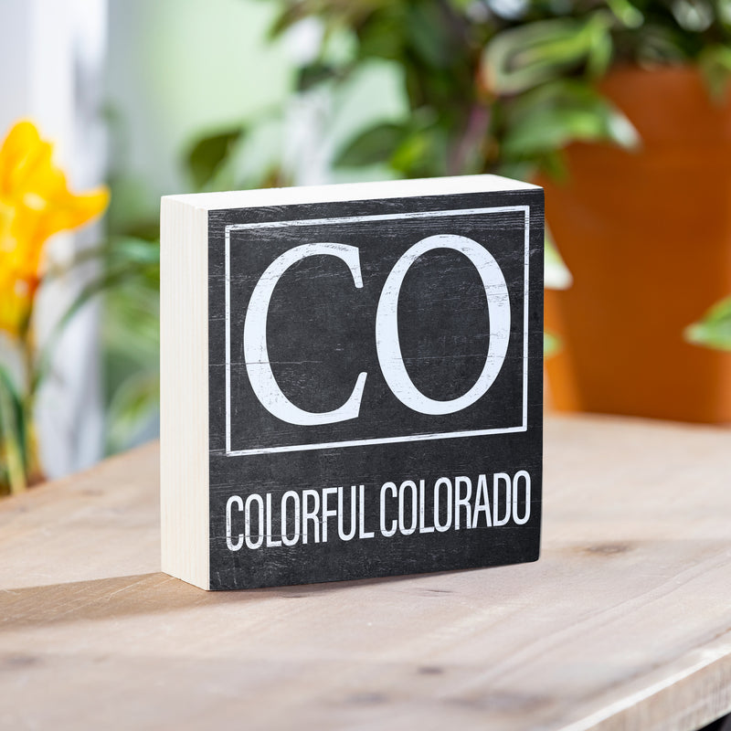 State Wooden Plock Colorado 6x6"