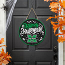 Marshall University Halloween Round Door Decor with Hanging Rope, 18x18