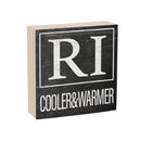 State Wooden Plock Rhode Island 6x6"