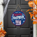 New York Giants Halloween Round Door Decor with Hanging Rope, 18x18