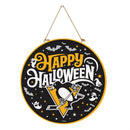 Pittsburgh Penguins Halloween Round Door Decor with Hanging Rope, 18x18