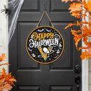 Pittsburgh Penguins Halloween Round Door Decor with Hanging Rope, 18x18