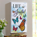 Pollinator Garden Indoor Wall Decor, Life is Joyful, 16" L x 24" H