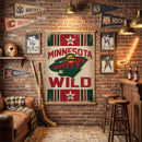 Minnesota Wild, Canvas Wall Tapestry, Large, 54x36