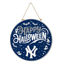New York Yankees Halloween Round Door Decor with Hanging Rope, 18x18
