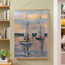 Seaside Retreat Indoor Wall Decor Canvas Tapestry, Sail Boats 52"X 36" Canvas Tapestry