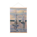 Seaside Retreat Indoor Wall Decor Canvas Tapestry, Sail Boats 36"x24" Canvas Tapestry