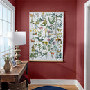 Cottage Garden Indoor Wall Decor Canvas Tapestry, Garden Scatter 52"X 36" Canvas Tapestry