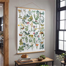Cottage Garden Indoor Wall Decor Canvas Tapestry, Garden Scatter 52"X 36" Canvas Tapestry