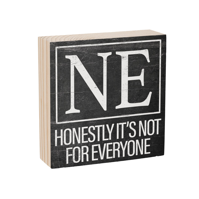 State Wooden Plock Nebraska 6x6"