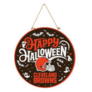 Cleveland Browns Halloween Round Door Decor with Hanging Rope, 18x18