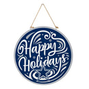 Dallas Cowboys Holiday Round Door Decor with Hanging Rope, 18x18
