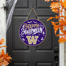 University of Washington Halloween Round Door Decor with Hanging Rope, 18x18