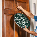 Michigan State University Holiday Round Door Decor with Hanging Rope, 18x18