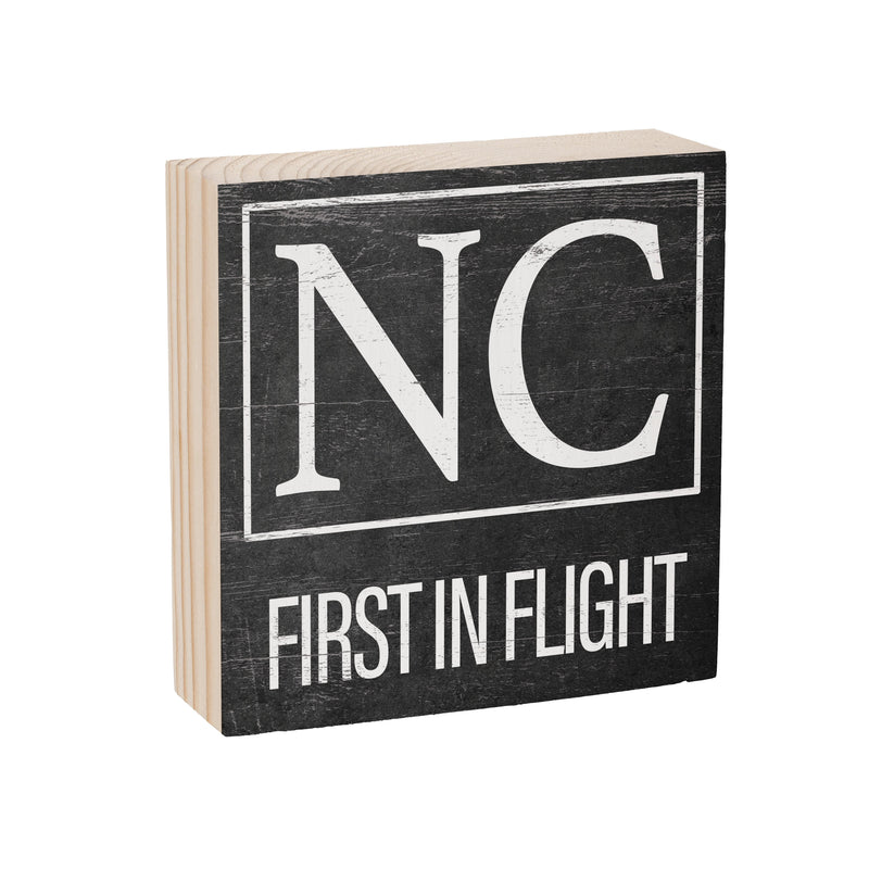 State Wooden Plock North Carolina 6x6"