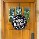 Colorado Rockies Holiday Round Door Décor with Hanging Rope, 18x18