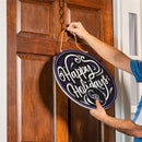 Colorado Rockies Holiday Round Door Décor with Hanging Rope, 18x18