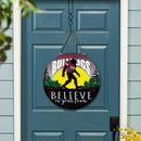 Mississippi State University Bigfoot Round Door Decor with Hanging Rope, 18x18