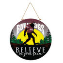 Mississippi State University Bigfoot Round Door Decor with Hanging Rope, 18x18
