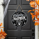 Las Vegas Raiders Halloween Round Door Decor with Hanging Rope, 18x18