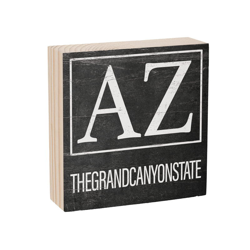 State Wooden Plock Arizona 6x6"