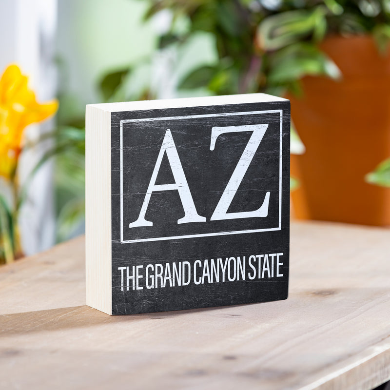 State Wooden Plock Arizona 6x6"