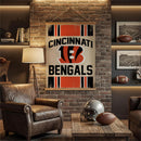 Cincinnati Bengals, Canvas Wall Tapestry, Large, 54x36