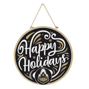 Purdue University Holiday Round Door Decor with Hanging Rope, 18x18