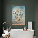 Cottage Garden Indoor Wall Decor Canvas Tapestry, Butterflies in Flight 36"x24" Canvas Tapestry