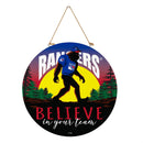 New York Rangers Bigfoot Round Door Decor with Hanging Rope, 18x18