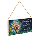 Harvest Blossom Tree Of Life Hanging Sign, 11"x6”