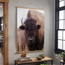 Hillside Pasture Indoor Wall Decor Canvas Tapestry, Bison 52"X 36" Canvas Tapestry