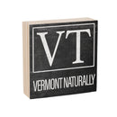 State Wooden Plock Vermont 6x6"