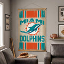 Miami Dolphins, Canvas Wall Tapestry, Large, 54x36