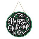 Dallas Stars Holiday Round Door Decor with Hanging Rope, 18x18