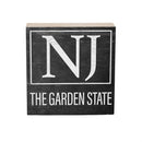 State Sign Wood Block New Jersey 6"x6"