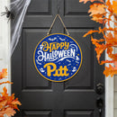 University of Pittsburgh Halloween Round Door Decor with Hanging Rope, 18x18