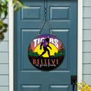 Clemson University Bigfoot Round Door Decor with Hanging Rope, 18x18